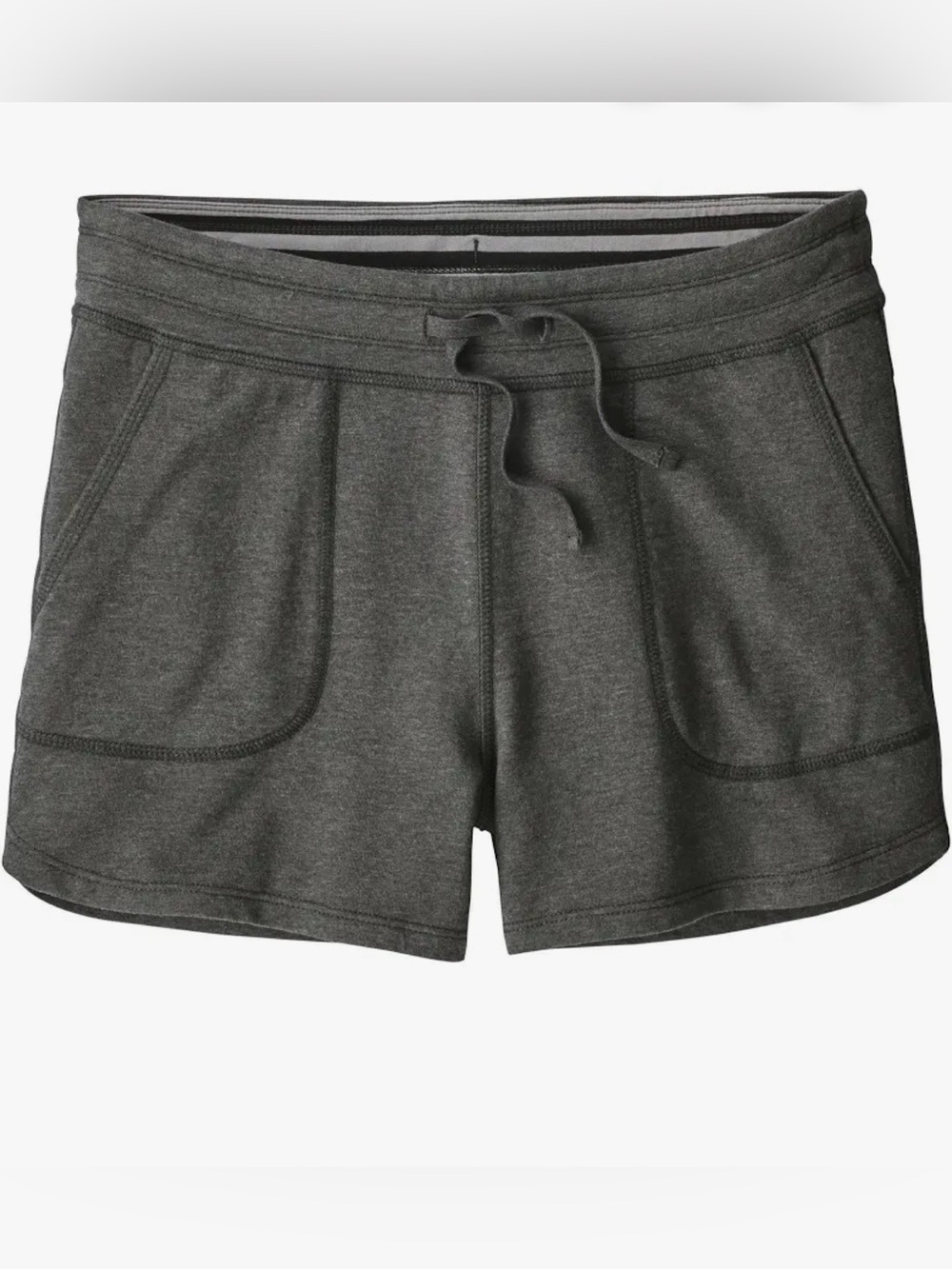 NWT Patagonia Brand Grey Women's Ahnya Shorts With Pockets in 57% Organic Cotton